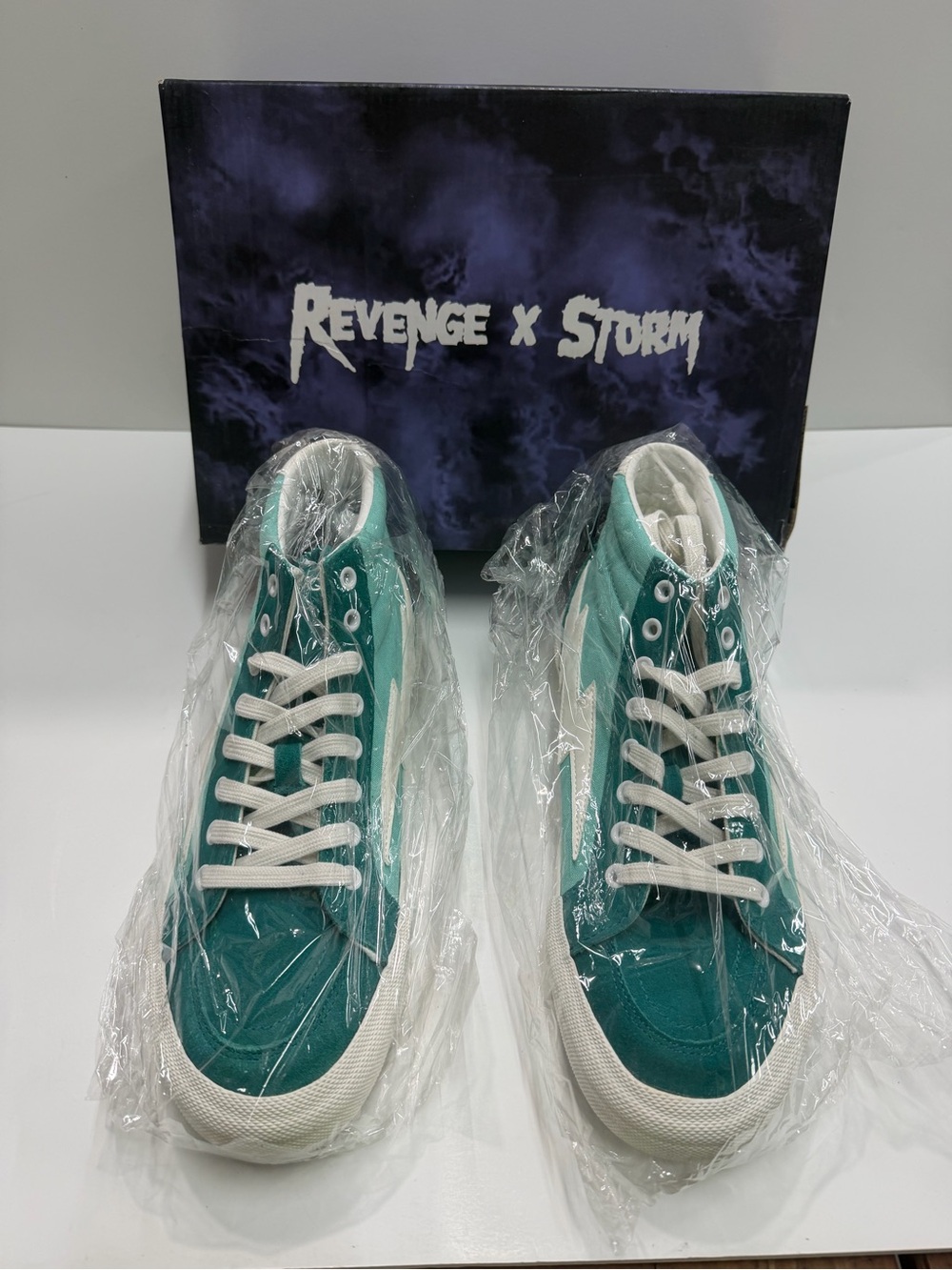 Revenge x Storm Men's Teal High-Top Sneakers
